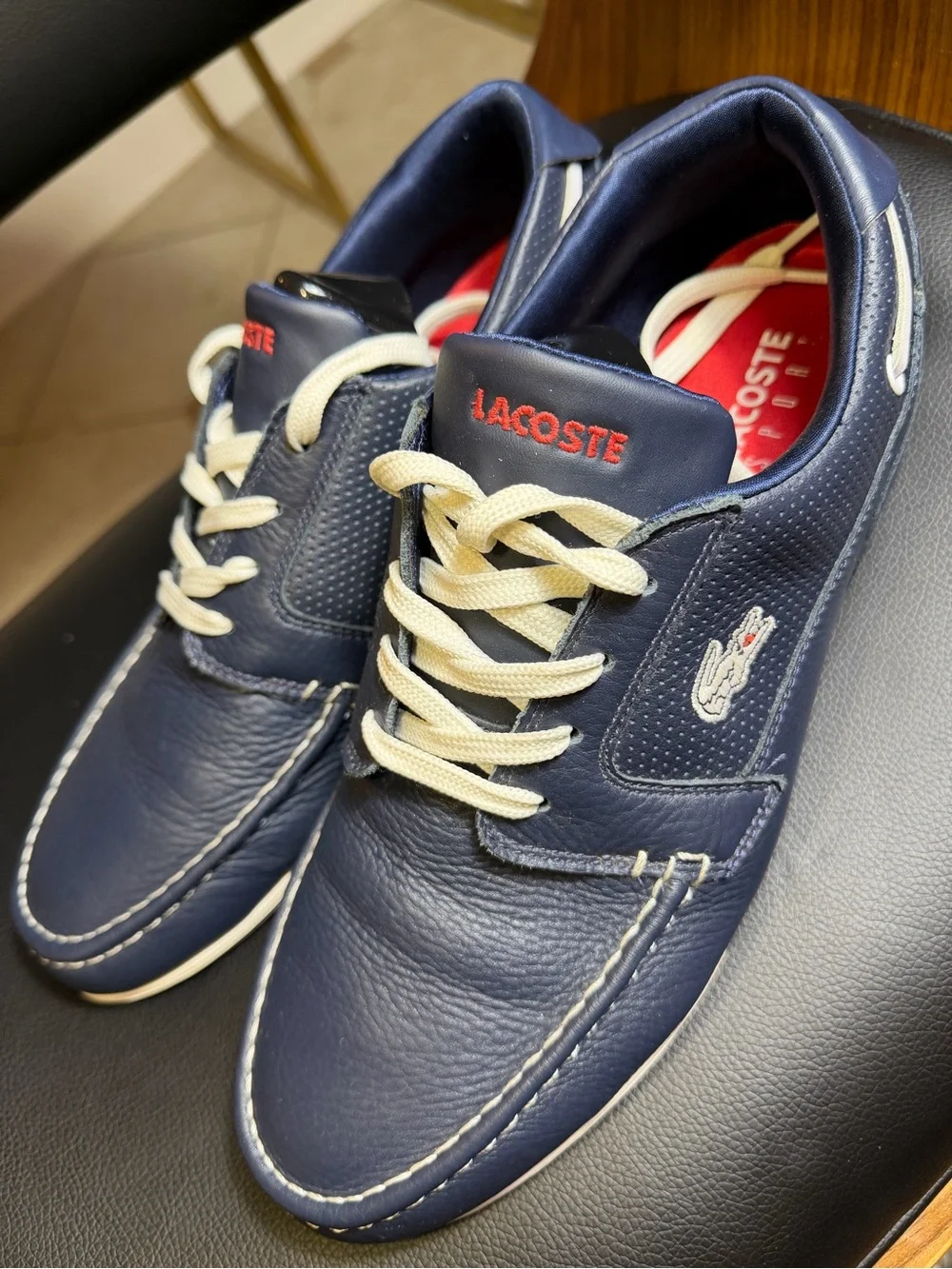 Lacoste Dreyfus SPM LTH Men's Shoes Dark Blue/White Sz 10